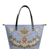 Crowned Immaculate Heart Leather Tote Bag Pre-order