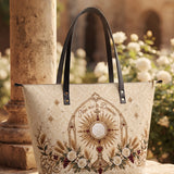 Eucharistic Adoration - Leather Tote Bag