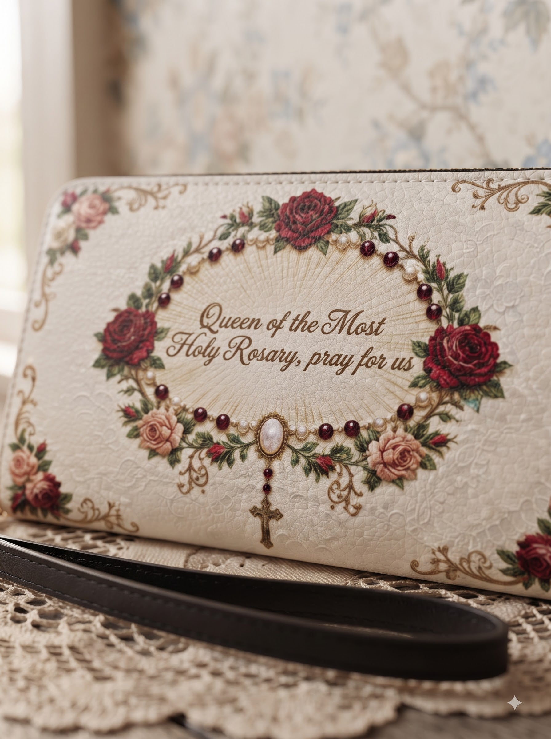 Our Lady of the Rosary - Leather Wallet