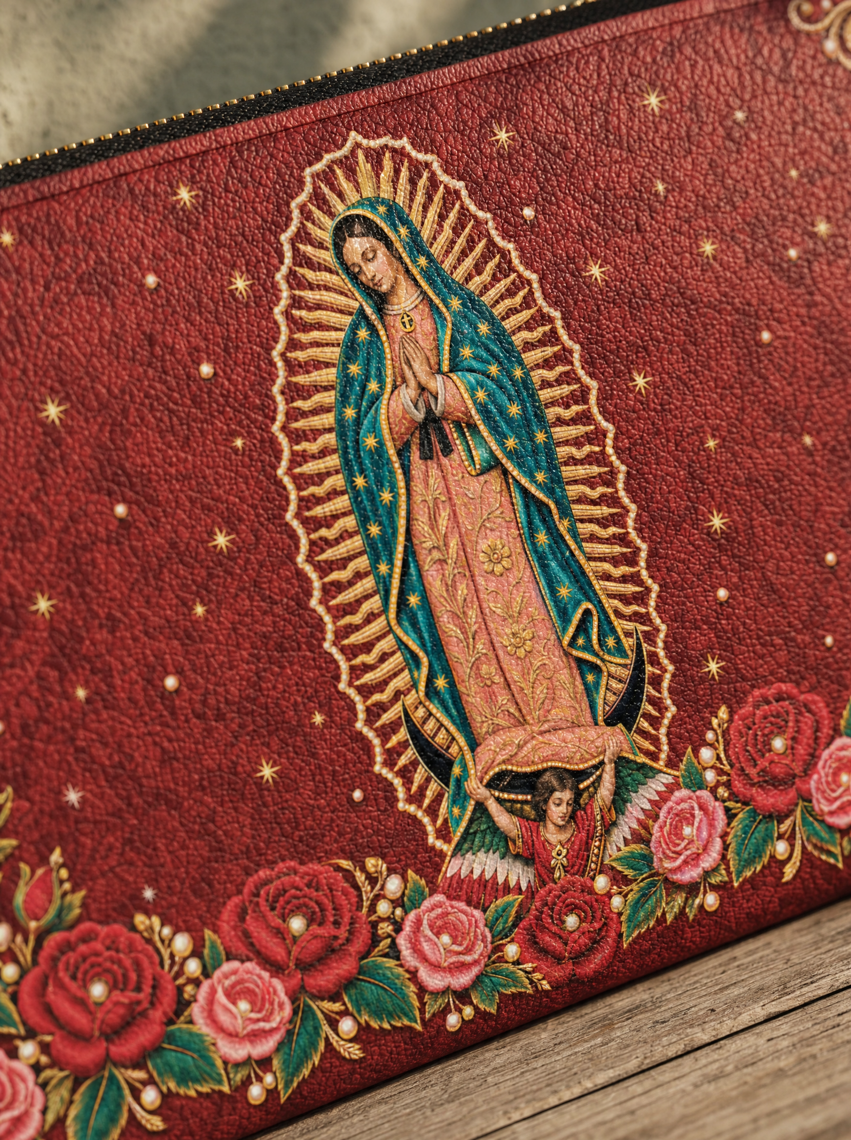 Our Lady of Guadalupe - Rosa - Leather Wallet