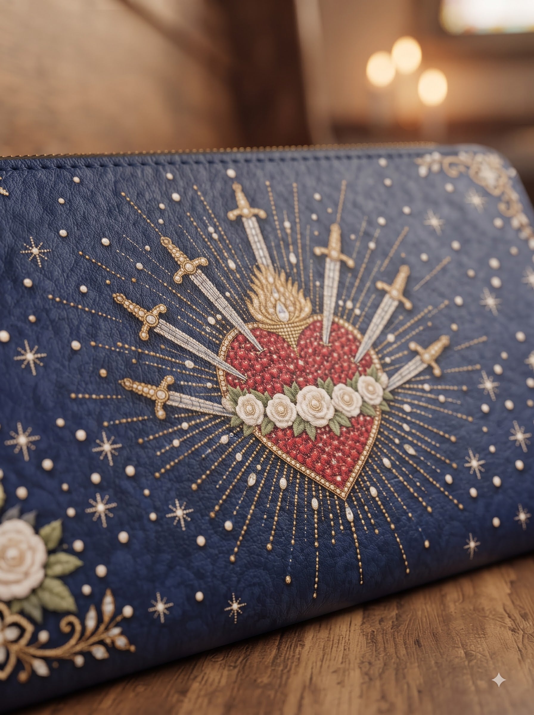 Seven Sorrows Heart - Leather Wallet