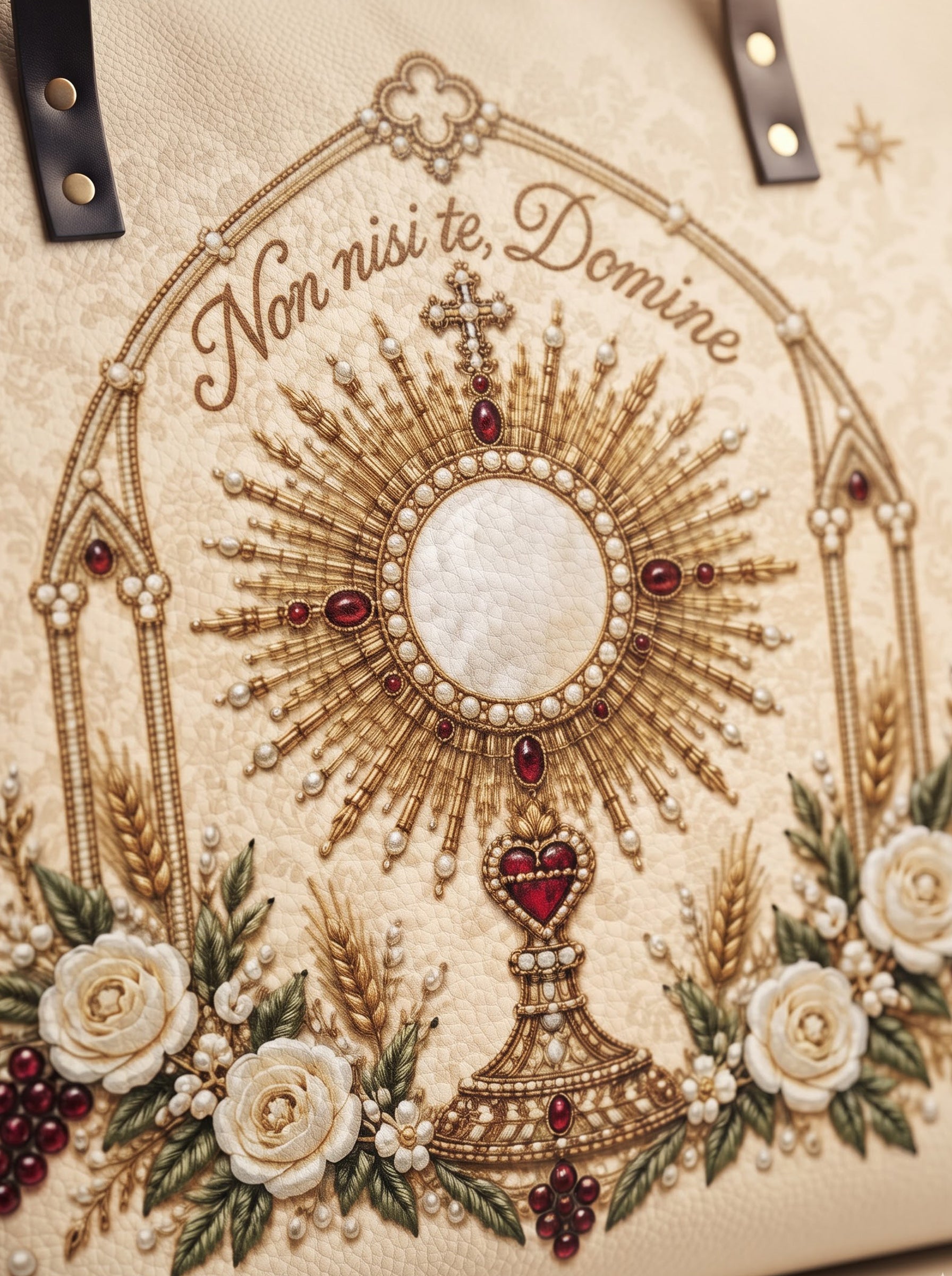 Eucharistic Adoration - Leather Tote Bag