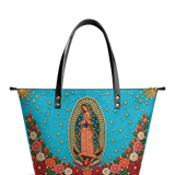 Our Lady of Guadalupe - Turquesa Leather Tote Bag Pre-order