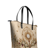 Eucharistic Adoration - Leather Tote Bag