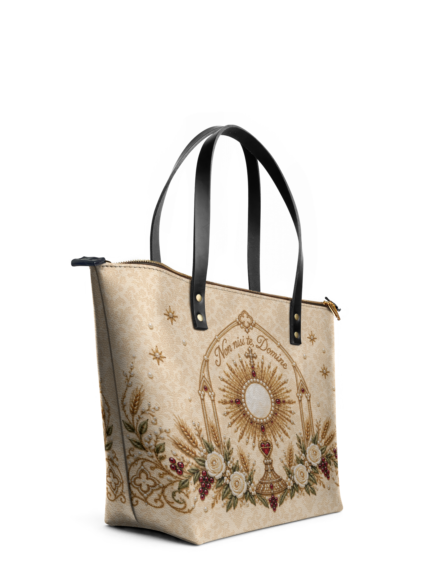 Eucharistic Adoration - Leather Tote Bag