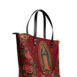Our Lady of Guadalupe - Rosa - Leather Tote Bag