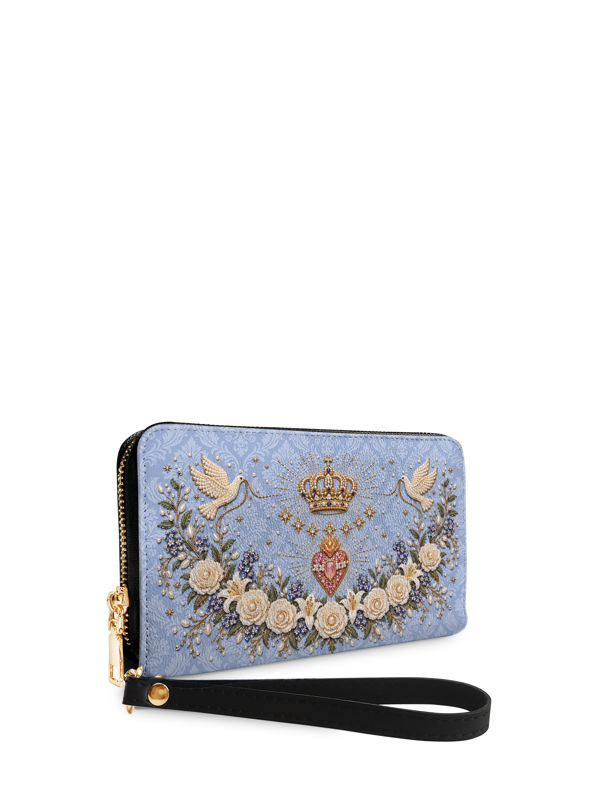 Crowned Immaculate Heart - Leather Wallet