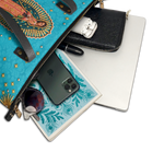 Our Lady of Guadalupe - Turquesa - Leather Tote Bag