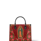 Our Lady of Guadalupe - Rosa Brown Interior - Deluxe Leather Handbag Pre-order