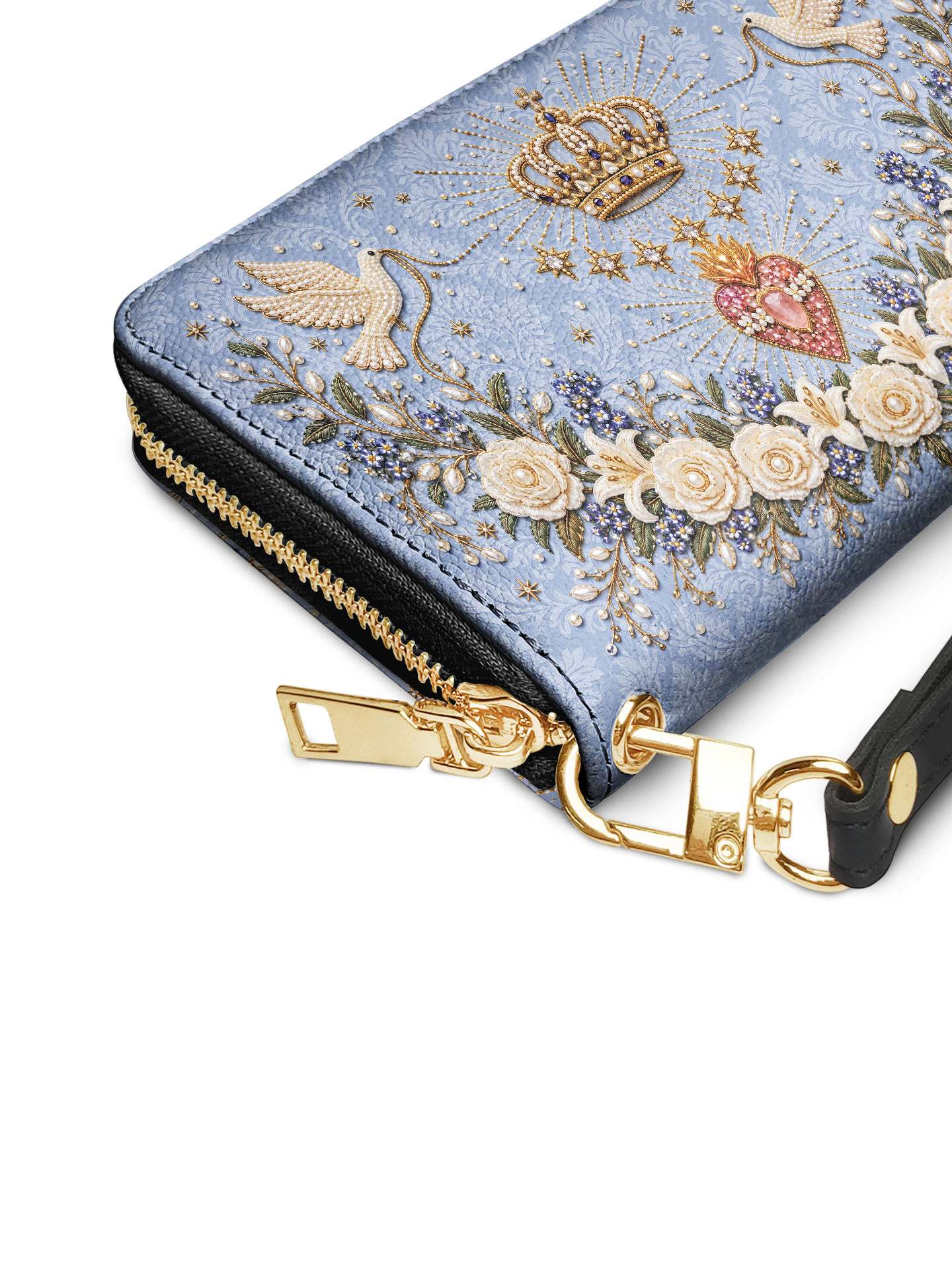 Crowned Immaculate Heart - Leather Wallet