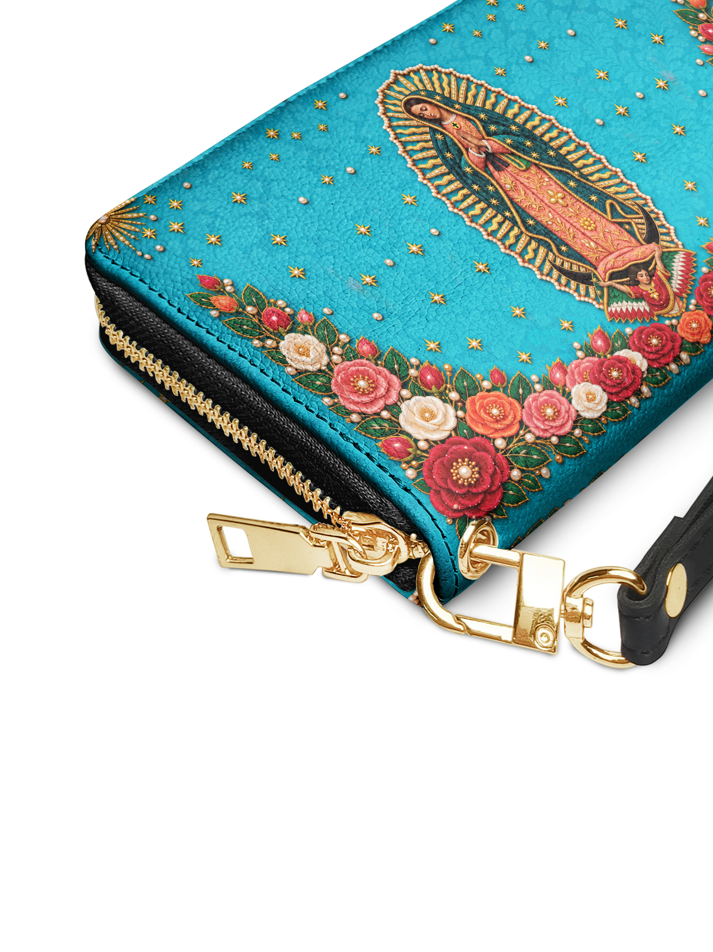 Our Lady of Guadalupe - Turquesa - Leather Wallet