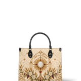 Eucharistic Adoration Brown Interior - Deluxe Leather Handbag Pre-order