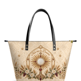 Eucharistic Adoration Leather Tote Bag Pre-order