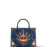 Seven Sorrows Heart Blue Interior - Deluxe Leather Handbag Pre-order