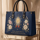 Miraculous Medal Blue Interior - Deluxe Leather Handbag