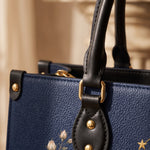 Miraculous Medal Blue Interior - Deluxe Leather Handbag