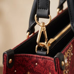 Our Lady of Guadalupe Rosa Brown Interior - Deluxe Leather Handbag