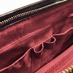 Our Lady of Guadalupe Rosa Brown Interior - Deluxe Leather Handbag