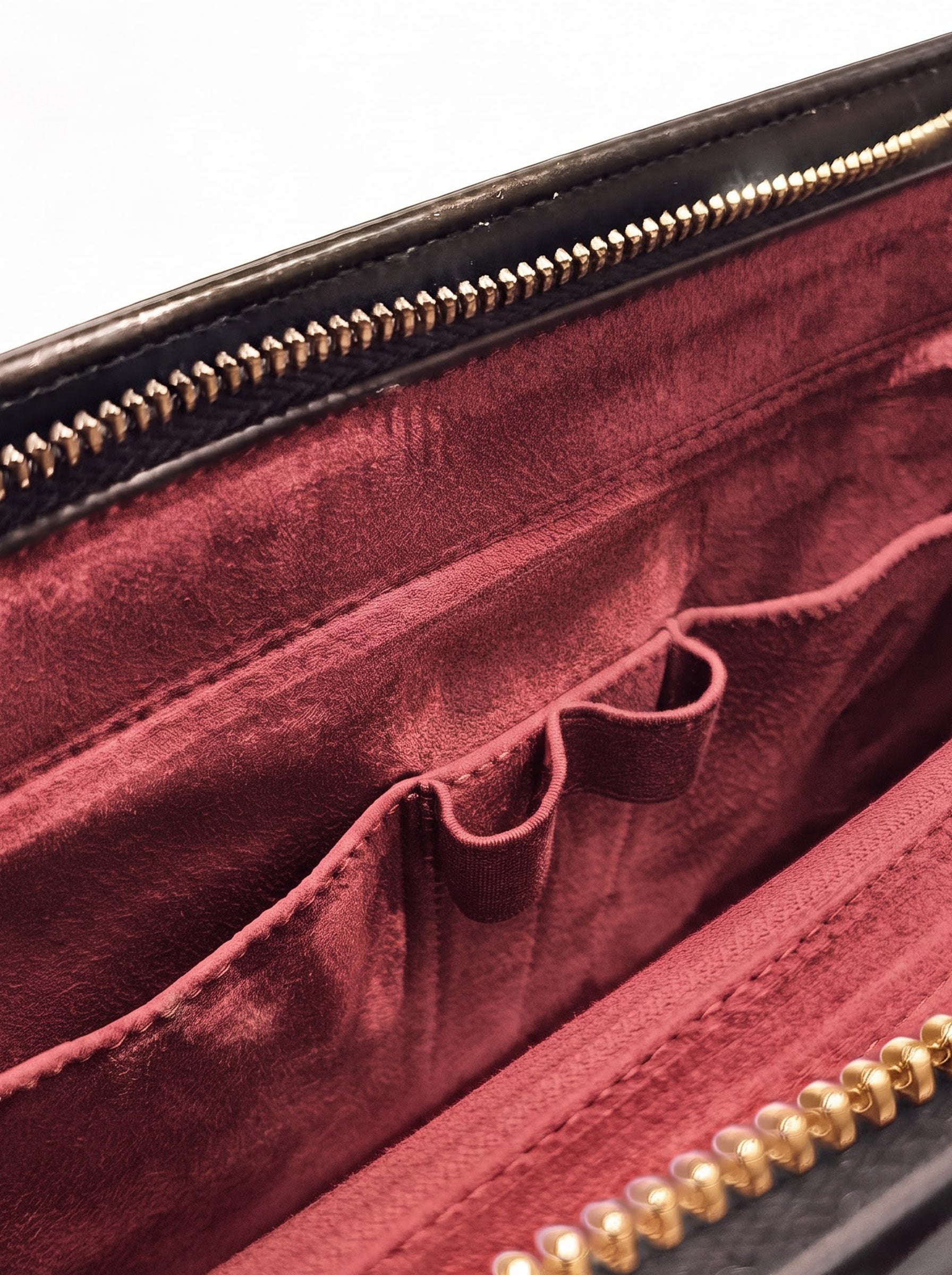 Our Lady of Guadalupe Rosa Brown Interior - Deluxe Leather Handbag