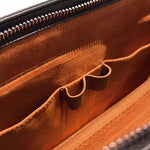 Crowned Immaculate Heart Brown Interior - Deluxe Leather Handbag