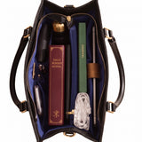 Seven Sorrows Heart Blue Interior - Deluxe Leather Handbag