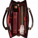 Our Lady of Guadalupe Rosa Brown Interior - Deluxe Leather Handbag
