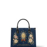 Miraculous Medal Blue Interior - Deluxe Leather Handbag Pre-order